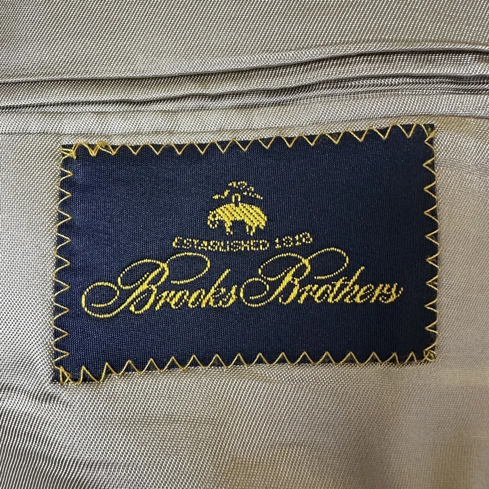 Brooks Brothers Beige Single Breasted Blazer Jacket Size 42R